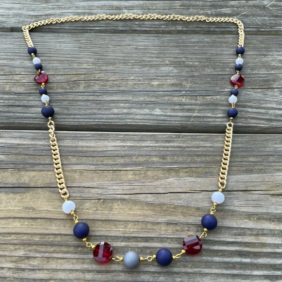 Nordstrom Women Necklace 18K Gold Plated Multi Color Beads Ladies Jewelry New - Picture 5 of 12